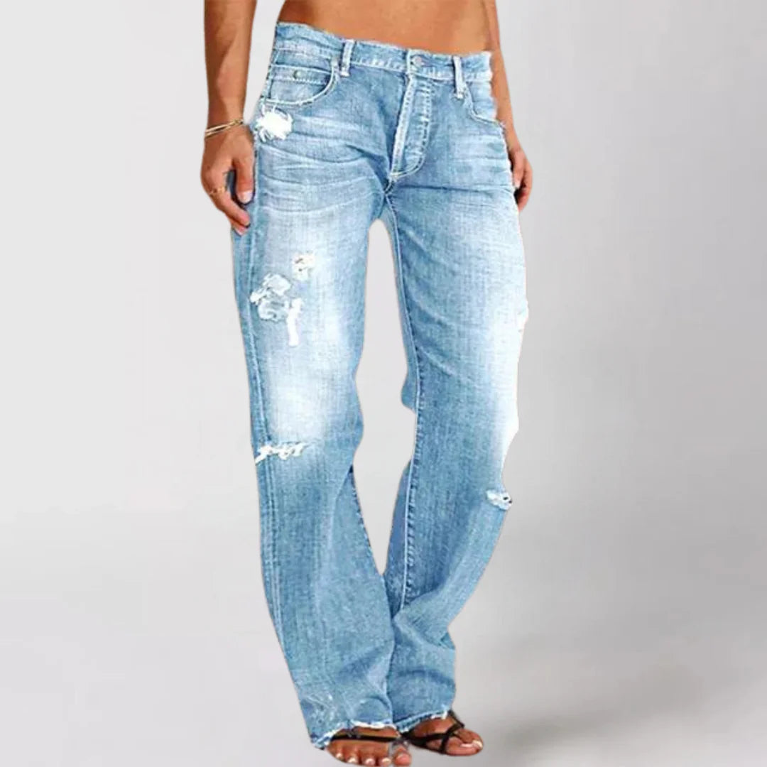 Ava - denimjeans met wijde pijpen